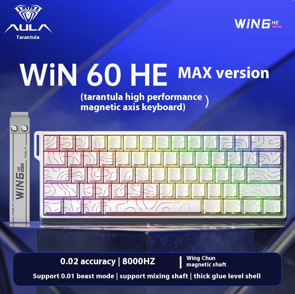 Clavier Mécanique Gaming AULA Win60/68 HE – Switchs Magnétiques, RGB & Performance E-Sport