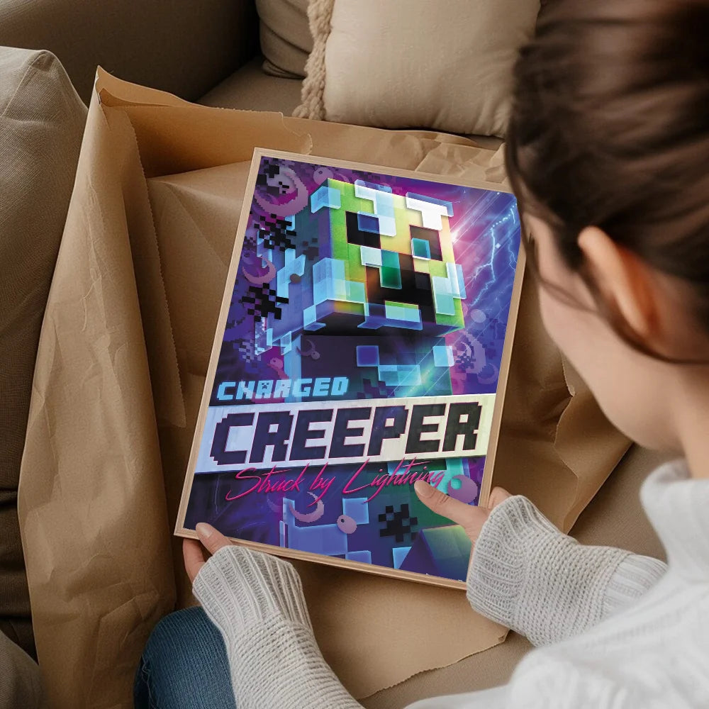 Poster Minecraft - Affiche Décorative Gaming pour Chambre et Salon