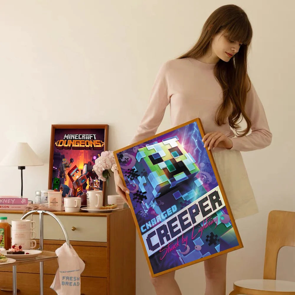 Poster Minecraft - Affiche Décorative Gaming pour Chambre et Salon