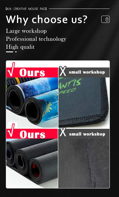 Tapis de Souris XXL Gamer – Design Japonais Lune & Temple | Antidérapant, Imperméable